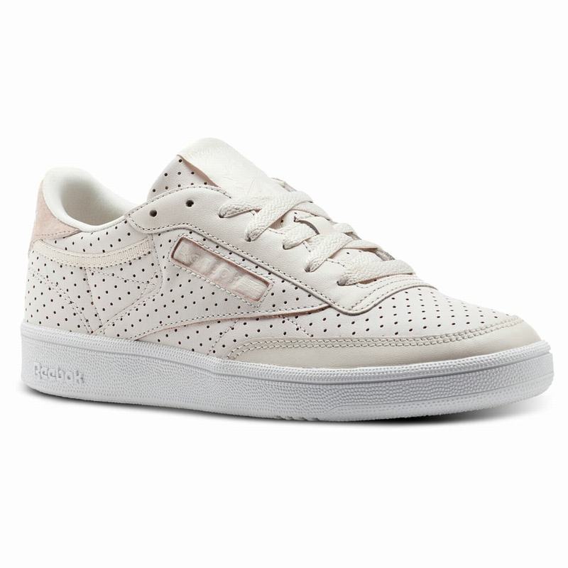 Tenisi Reebok Club C 85 Popped Perf Dama Roz Romania WB9263QR